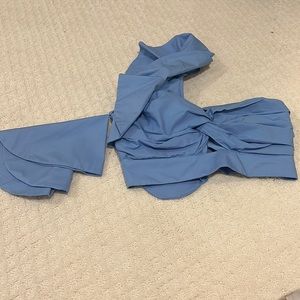 Off the shoulder ruffle crop top, size small